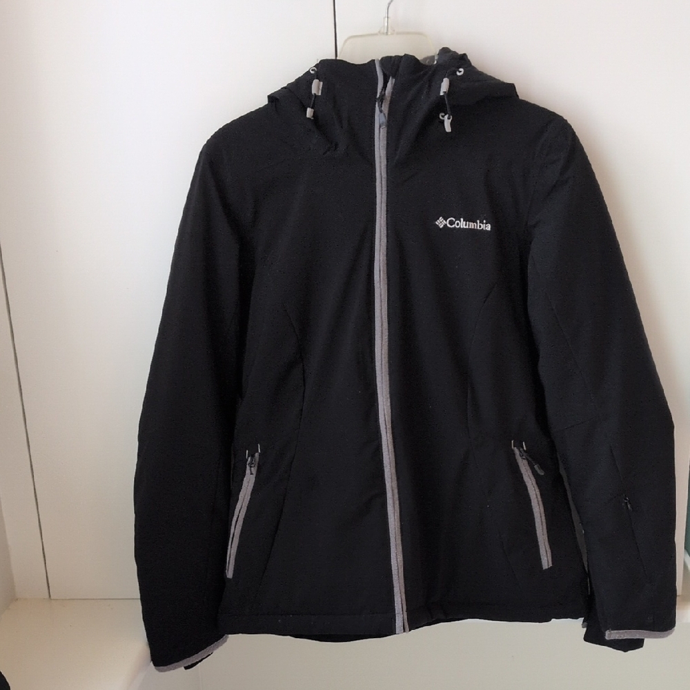 Columbia Black and Gray Hooded Jacket